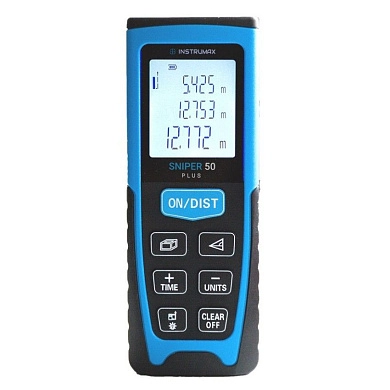 Дальномер лазерный Sniper 50 Plus (50 м, точность: 1.5 мм, красный лазер, IP54) Instrumax