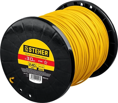 Леска (косильная струна) ЗВЕЗДА Ø 3,0 мм / 240м (75015-3.0) STEHER