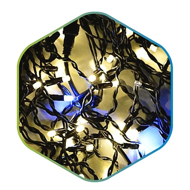 Гирлянда светодиодная 100L-3M (230В 5,4Вт 3м IP44 теплый белый) LKS6009-WW ETP