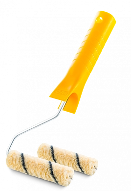 Валик меховой 100мм/6мм, туба 15мм, ворс 9мм, полиакрил "Hardstar", 2шт. (0124-191510) HARDY