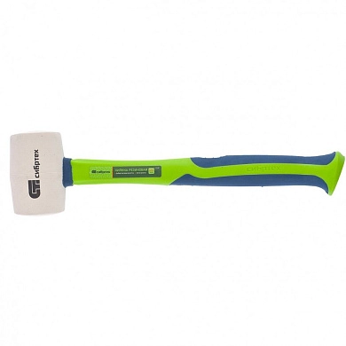 Киянка резиновая, 450г, белая резина, фибергласовая рукоятка (11167) СИБРТЕХ
