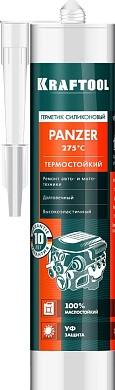 Герметик силиконовый термостойкий 300мл черный туба PANZER (41259-4) KRAFTOOL