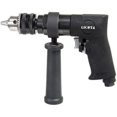 Дрель пневм. пистолетная 1/2" реверс. 205мм (13мм, ЗВП; 750 об/мин)(PAD-04003) Licota