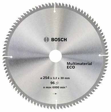 Диск пильный 254х30х2.5х80 MultiMaterial Eco (2 608 641 806) BOSCH