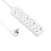 Удлинитель 4 гнезда 3м, 10А/2,2кW с з/к, ПВС 3х0,75 POWERMAN ETP