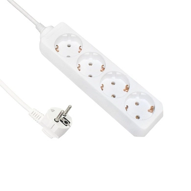 Удлинитель 4 гнезда 3м, 10А/2,2кW с з/к, ПВС 3х0,75 POWERMAN ETP