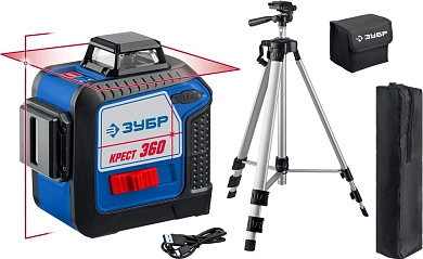 Нивелир лазерный линейный 20-70м + штатив ШП-150 "Крест 360" (34906-2_z01) ЗУБР