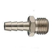 Штуцер пневматический наружная резьба 1/4" - "елочка" 8мм (HD-1258M) H-D
