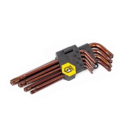 Набор ключей TORX КТ-9-S (Т10-Т50) серия KBT-PROFESSIONAL (82178) КВТ