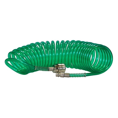 Шланг полиурет. спиральный 15 м, ф 10/14 мм c быстросъемн. соед. SKIPER ШП-1015