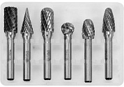 Набор бор-фрез (шарошек), 6пр. PREMIUM (HD-61729) H-D