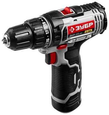 Дрель-шуруповерт аккум. ДШЛ-121 КН (12.0 В, 2 акк. х 1,.3 А/ч Li-Ion, 20 Нм, чем.) ЗУБР