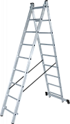 Лестница алюминиевая 2-х секц. NV1220 (13 ступ. 344/605см, 10.2кг) Новая Высота
