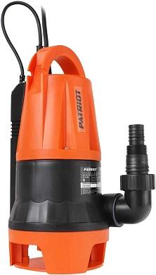 Насос погружной дренаж. F900i (0,92 кВт 233л/мин погр./подъм 7/10м Ø фракц. 35мм) PATRIOT / OPTIMA