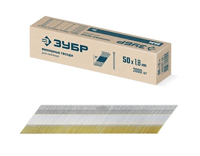 Гвозди монтажные по бетону оцинкованные DA34 50х1.8мм, калибр 15GA, 2000 шт (305397-50) ЗУБР