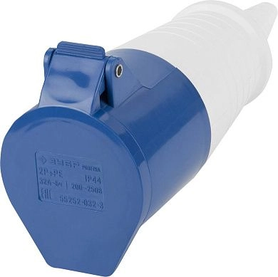 Розетка "МАСТЕР" переносная, 32A, 250B, 6ч (55252-032-3) ЗУБР