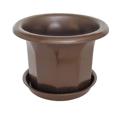 Горшок для цветов 1 л (коричневый) БЗПИ