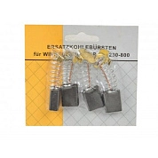 Комплект угольных щеток 8х14x17мм пружина, пятак-уши + для УШМ 230мм. (4шт.)(G00483) GEKO