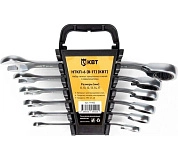 Набор ключей гаечных, комбинированных, трещоточных 8-17мм, 8пр., перекл. реверса"НТКП-6" (91952) КВТ