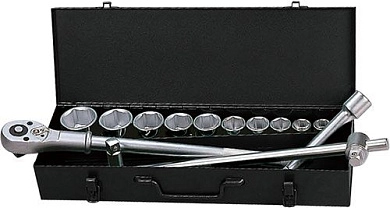 Набор головок с трещоткой и удлинителями (3/4") 19-50мм, 21пр. (1616-0221) WHIRLPOWER