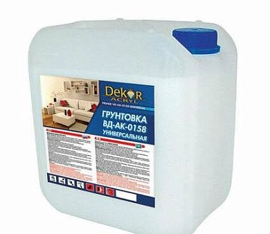 Грунтовка ВД-АК-0158 "DEKOR" проникающая для внутренних и наружных работ 5.0 кг