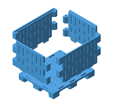 Ящик для плодоовощной продукции продукции ПЭ - ПЩ - 620 дм3 - 500 кг БЗПИ