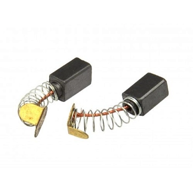 Комплект угольных щеток 6,5х7x12мм пружина, пятак-ухо для УШМ 125мм. (2шт.)(G00475) GEKO