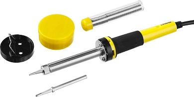 Набор для паяльных работ STAYER "PROFI" PROTerm, 55312-40-H5, паяльник 55300 + подставка + припой +