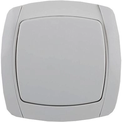 Выключатель "CITY LIGHT" одноклавишный в сборе, цвет белый, 10А/~250В (SV-54230-W) СВЕТОЗАР
