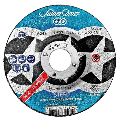 Круг обдирочный 125х6.5х22.23 мм для металла (375077) SWATYCOMET