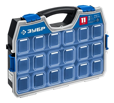 Органайзер пластиковый со съемными лотками, 462х365х92мм, АМУР-11 (38042-11) ЗУБР