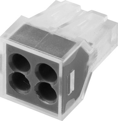 Клемма соединительная, 4-х проводная, 400В, 24А, 0,75-2,5мм2, 2шт (49170-4) СВЕТОЗАР