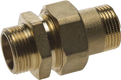 Соединитель прямой с накидной гайкой, латунь, ш/ш, 3/4" (51037-S/S-3/4) GENERAL FITTINGS