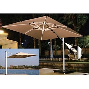 Зонт садовый 300х300см. (хаки) с подсветкой (HD-8004-300300K) H-D