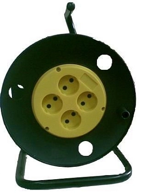 Удлинитель на катушке 50м (ПВС 3х2.5мм2, 3,5кВт/16А, IP20, 4 р., 220В, пласт.кат)  УХ-02-8