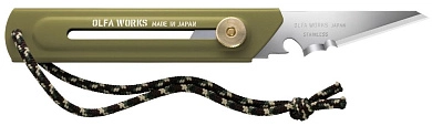 Нож многоцелевой со сменным лезвием, WORKS BK1 BUSHCRAFT KNIFE (OW-BK1-OD) OLFA