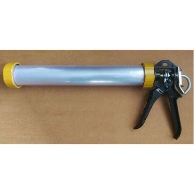 Пистолет для герметика (под колбасы) алюминиевый 600мм +4 носика, металлические гайки (HD-6711) H-D