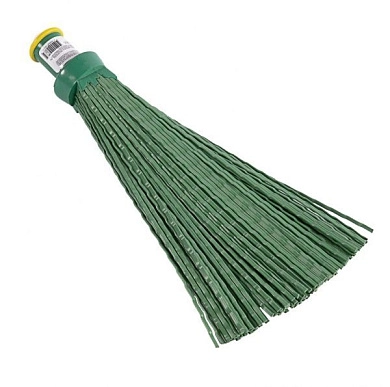 Метла полипропиленовая с пласт. черенком, 215х280мм, веерная (63205_ч) СИБРТЕХ