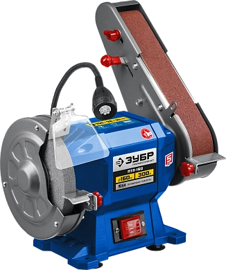 Станок заточной с шлифовальной лентой ПТЛ-150 (300 Вт, круг 150х20х32 мм, кор.) ЗУБР