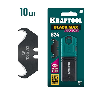 Лезвие для ножа крючкообразное (10шт.) "BlackMax-S24" (09628-S10) KRAFTOOL