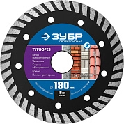 Диск алмазный сегментированный Турборез, 180мм, 22.2мм, 10х2.6мм Профессионал (36652-180_z02) ЗУБР