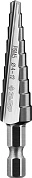 Сверло ступенчатое 4-12мм HSS, 9 ступ., по сталям и цв. мет., хвос. 1/4" (29670-4-12-9_z01) ЗУБР