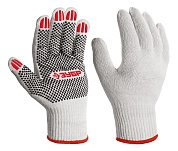 Перчатки ОПТИМА, М 8, х/б перчатки с ПВХ покрытием (11440-M) ЗУБР