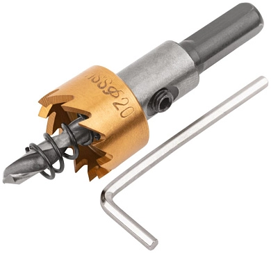 Коронка кольцевая по металлу, HSS сталь, титановое покрытие 20 мм (F_36860) FIT