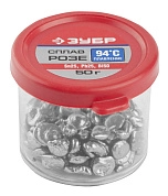 Легкоплавкий сплав в гранулах, 94°C, 50 г (Sn25, Pb25, Bi50)(55457-050) ЗУБР