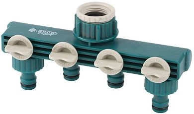 Распределитель четырехканальный "Original" (резьба внешняя-соединитель), RACO 4250-55257C, 3/4" x 1"
