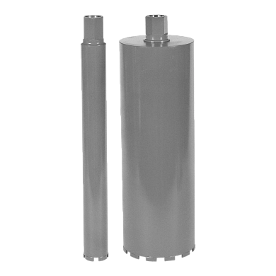 Сверло алмазное труб. 122х24х3.5х10х10х450мм 1-1/4" UNC / железобетон АДЕЛЬ