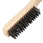 Щетка проволочная стальная, изогн. дерев. ручка, 5 рядов, закал. проволока (74805) CИБРТЕХ фото6