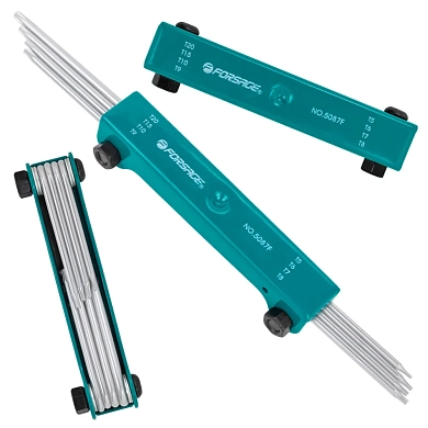 Набор ключей TORX складной 8пр.(Т5-Т10, Т15, Т20) (F-5087F) Forsage