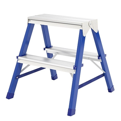 Лестница-стремянка стальн. двустор., 2 ступ, 430мм, слож.480х420х160мм, (97932) СИБРТЕХ